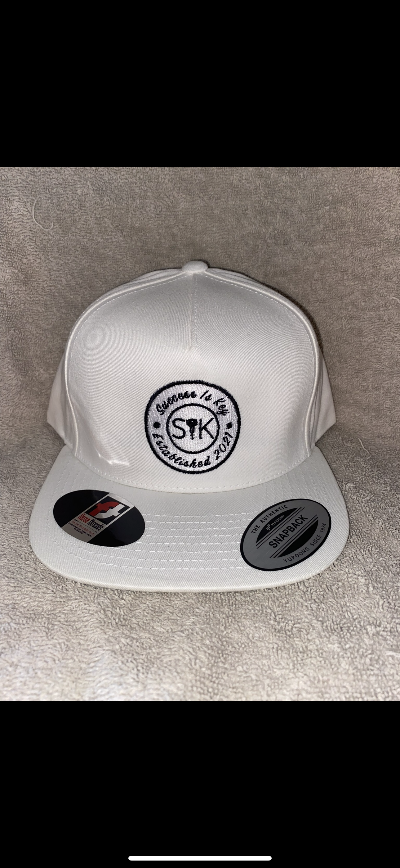 Success Is Key White Snapback